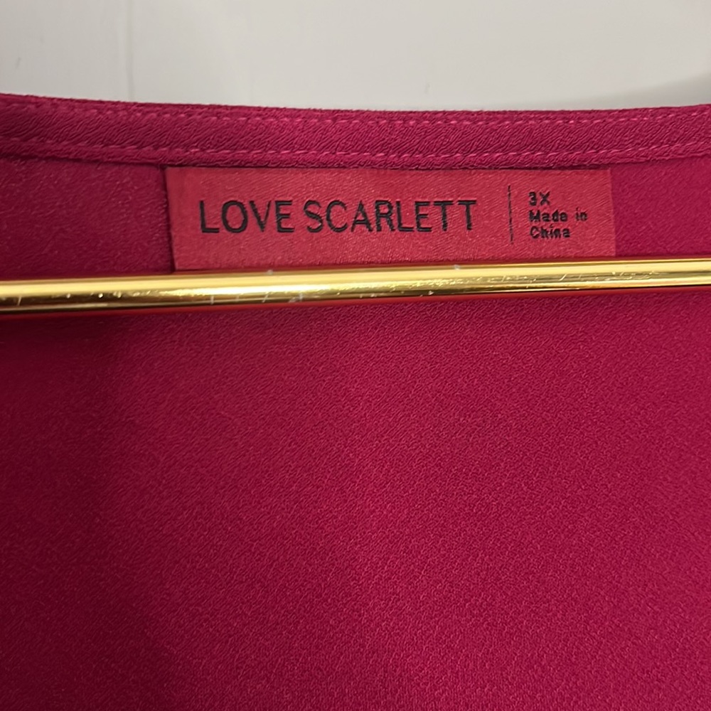 Love Scarlett by Macy’s | Polka Dot Magenta Blouse - Picture 3 of 5